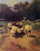 unknow artist Sheep 190 oil painting on canvas